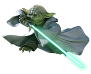 Yoda Flying Star Wars transparent PNG